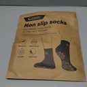 Ozaiic Non Slip Socks Grip for Yoga Home Workout Pure Barre, Pilates, Hospital, Ideal Cushion Socks for Men and Women, Black XL