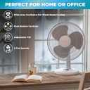 EZ-CHILL 16 Oscillating Table Fan with Adjustable Tilt, Convenient Push Button Controls, Quiet, 3 Speed, Desk Fan, Airflow 15.75 ft/sec, Ideal for Home, Bedroom, Dorm & Office, MTFD-16