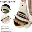 Sling Bags Small Leather Crossbody Bags for Women Travel Fashion Crossbody Sling Handbags Shoulder Purse (Mik White)