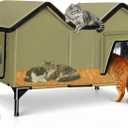 Outdoor Heated Cat House for Outside, Heated Outdoor Cat House Weatherproof