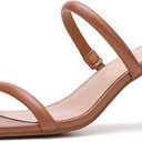 Avidirk Women's Square Open Toe Heeled Sandals Two Strap Mules Slip On Block Chunky Mid Heels Sandals, Size 6