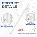 VIHOSE 48 Inch Ceiling Fan Downrod with Extension Cord 4 ft White Downrod for Ceiling Fan 1 Inch Outside Diameter Not Threaded Suitable for a Wide Range of Fans