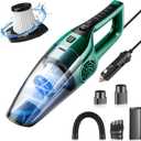 Car Vacuum Cleaner  9000PA High Power Suction, DC 12V Portable Handheld Auto Vacuum with Attachments, Mini Car Interior Cleaner for Pet Hair, Dust, Crumbs, and Debris (Emerald Green)