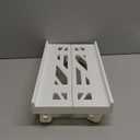 Seloom PC Stand Computer Tower Stand, Adjustable Mobile CPU Stand, Heavy-Duty Desktop Stand with Rolling Caster Wheels, PC Riser Fits Most PC Gaming Desk Office (White)