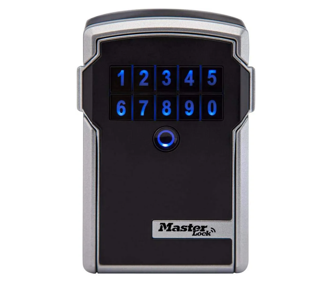 Master Lock Digital Lock Box for Keys with Code, Electronic Wall Mount Key Safe with Bluetooth Connection to iOS/Android App and Sharable Keypad Codes, 3-1/4 Inches Wide