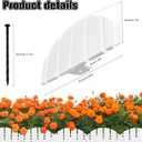 White Garden Edging Border,Garden Lawn Border with Anchoring Spikes,Lawn Edging Border for Lawn,Flower Garden Outdoor Patio Pathway,No Dig Flexible Lawn Edging (20)