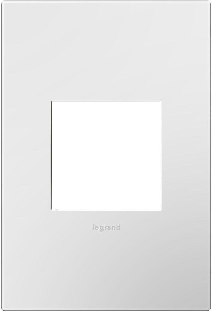 Legrand adorne Gloss White 1-Gang Screwless Wall Plate (1, Gloss White)