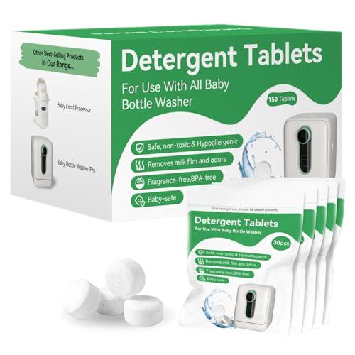 ICUIRE 90 PCS Baby Bottle Washer Detergent Tablets Compatible with Momcozy, Baby Brezza, GROWNSY for All Brands Baby Bottle Washers, Baby-Safe Bottle Washer Tablets Remove Residue Milk Film and Odors