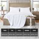 FreshCulture King Flat Sheet - Hotel Quality King Flat Sheet Only - Brushed Microfiber Top Sheet - Ultra Soft & Breathable - Wrinkle-Free - Easy Care - Single Flat Sheet (King, White)