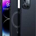 TORRAS Upgraded Stronger Magnetic for iPhone 14 Pro Case, 12 FT Military Grade Drop Tested, Compatible with MagSafe, Scratch Resistant for iPhone 14 Pro Phone Case, Aramid Fiber Back/Black Edge