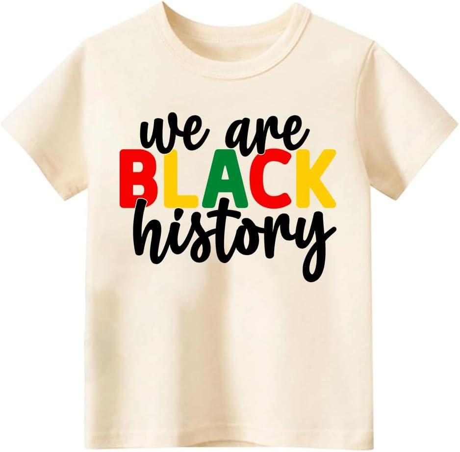 Juneteenth Shirts for Kids  Short-Sleeve T-Shirt for Boys & Girls, Ages 2-8, Celebrate Juneteenth Black History (Yellow)