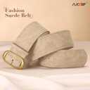 SUOSDEY Women Wide Waist Belt for Dresses Suede Chunky Belt with Gold Buckle Fashion Thick Waist Belt for Women Dresses, Size: Fit Waist Szie 32''-37''
