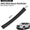 Rear Bumper Protector Compatible with Nissan Pathfinder 2022-2025 2026 S/SV/SL/Platinum Accessories External Rear Bumper Protector ABS Material Matte Black Trunk Door Entry Guards