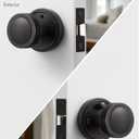 1 Pack Oil Rubbed Bronze Door Knob Interior Privacy Door Knobs Antique Door Knobs for Bedroom and Bathroom Zinc Alloy