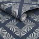 NEXT Deco Triangle Navy Wallpaper , size 396"L x 20.5"W, (Navy)