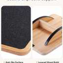 StrongTek Professional Wooden Balance Board, Rocker Board, Wood Standing Desk Accessory, Balancing Board for Under Desk, Anti Slip Roller, Core Strength, Stability, Office Wobble Boards