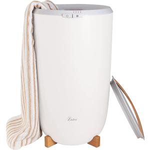 Zadro Large Hot Towel Warmer Bucket Timer Electric Towel Warmer for Bathroom Auto-Shut Off Heated Towel Warmer Spa (Large | 20L | 12" Dia. x 21" Tall, White)