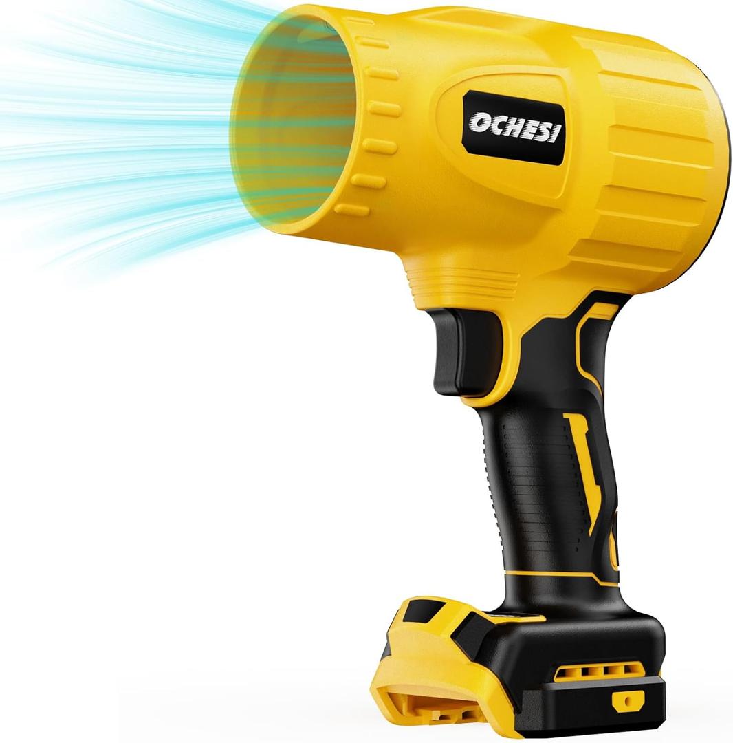 Electric Cordless Leaf Blower Dust Blower for Dewalt 20V Max Battery, High-Speed Motor Handheld Jet Fan Air Blower for Patio Cleaning, Lawn Care, Blowing Leaves and Dust (No Battery/Charger)