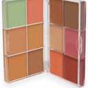 Revolution Everything Base Face Icon Complexion Palette, Multi-Use Cream Contour, Concealer, Corrector, Highlighter & Blush Kit, Vegan & Cruelty-Free, Medium
