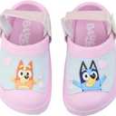 Bluey Boys & Girls Clogs Kids Slip On Beach Water Shoes with Adjustable Strap (11 Little Kid, Pink)