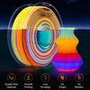 AMOLEN 3D PLA Glow in The Dark Filament 1.75mm, Glow Rainbow 10M Purple, Red, Orange, Blue, 3D Printing PLA Filament 1.75mm, Best with UV Lamps, 1KG Spool (2.2lbs), Dimensional Accuracy +/- 0.02 mm