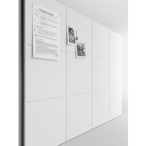 Bumusty Large Cork Board 47"x35" Alternative - 12 Pack Felt Wall Tiles with 70 Safe Removable Adhesive Tabs, 30 Pushpins, Cork Boards for Walls Pin Board Bulletin Board Office Decor (Milky White)