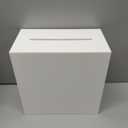 UNIQOOO White Acrylic Card Box w/Slot, Thick DIY Wedding Box Blank No Print, Large 10x10x5.5 in, for Reception Decoration Fundraiser Money Box Election Ballot Graduation Keepsake Party Favor
