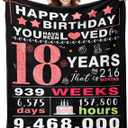 18th Birthday Gifts for Girls - Gifts for 18 Year Old Girl - 18th Birthday Decorations for Girls - Eighteen YR Bday Gift for Girl Daughter Granddaughter Niece Sister Ideas Blanket 50"x60"