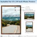 13x18 Picture Frame Deep Brown for Wall Hanging, Wood 13 x 18 Frame Poster Photo Frame for Wall Horizontally or Vertically, Deep Brown, 1 Pack