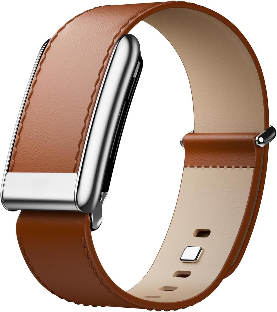 Premium Genuine Leather Replacement Band Compatible with WHOOP 5.0, One, Peak & Life  Durable, Comfortable Wrist Strap | Not for WHOOP Gen 4 (Chestnut/Cream)
