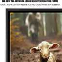 Texas Art 8x10 Canvas Floater Frame for 1" to 1.25" Deep Gallery-Wrapped Canvas, PS Wood Grain Floating Picture Frame with Hanging Kit for Oil Paintings, Prints and Wall Art, Black