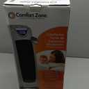 Comfort Zone 1,500W Ceramic Tower Space Heater with Remote, Backlit Digital Thermostat & Temperature Display, 3 Heat Settings + Fan Mode, 90 Oscillation, Timer, Overheat & Tip-Over Protection