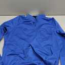 MAGCOMSEN Quarter Zip Pullover Women Fleece Shirt Thermal Long Sleeve Athletic Running Tops Thumb Hole (Large, Coloured Blue)