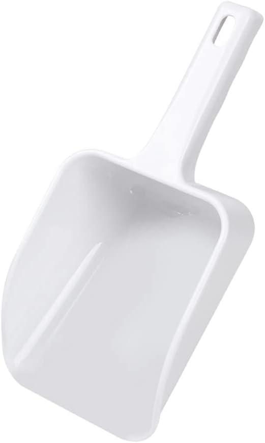 1 Piece Plastic Ice Scoop Plastic Ice Shovel Plastic Hand Scoop Plastic Utility Ice Scoop Coffee Bean Scoop Candy Scooper for Bar Home Kitchen Restaurant, 11.8 x 4.5 x 3.15 Inch, Medium, White