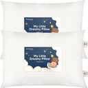 KeaBabies 2-Pack Toddler Pillows 2 Year Old to 5-14x20 Soft Organic Cotton Kids Pillow for Sleeping, Travel, School, Daycare, Nap, Toddler Bed, Machine Washable, Without Pillowcase (Soft White)
