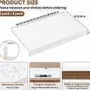 Wire Shelf Covers for Pantry, Tool-Free Wood Wire Rack Cover, 40 x 16 in, 40x16x2.6in