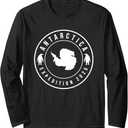 Antarctica Expedition 2025 Artic Travel Souvenir Retro Long Sleeve TShirt, Small