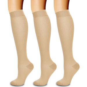 Laite Hebe 3 Pack Medical Compression Sock-Compression Sock For Women and Men Circulation -Best for Running,Nursing,Athletic Sports (Small-Medium)