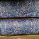 Collive Anti Fatigue Kitchen Mats, Cushioned Kitchen Rugs Set of 2 Waterproof Non Slip Desk Mat, Comfort Standing Rug Dark Blue Floral Carpet for Office, Sink, Laundry, 17.3"x29"+17.3"x47"