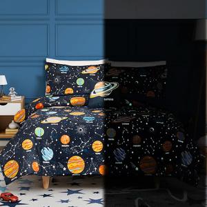 Glow in The Dark Kids Comforter Set Full Size for Boys Teen, Space Bedding Set 1 Comforter, 1 Decor Pillow, 2 Pillow Shams Visit the Kaleido Space Twin/Twin XL,