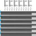 Universal Trampoline Replacement Enclosure Poles with Clamp and Hardware Fits 6 Straight Poles Trampoline