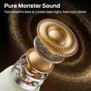 Monster Sleep Ear100 Ear Buds, Sleep Earbuds with Stereo Sound, Design for Side Sleeper, 32H Playtime, Bluetooth 6.0, ENC Noise Cancelling, IPX7 Watee