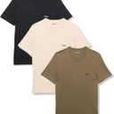 BOSS Men's 3-Pack Classic Logo Cotton T-Shirt (XX-Large, Cream/Black/Pewter Green)