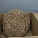  Boho Wall Decor - Set of 3 Woven Jute Wall Baskets, Boho Wall Art & Decorative Basket Set, Farmhouse Wall Hanging, Hand Woven Wall Panels for Living Room, Bedroom