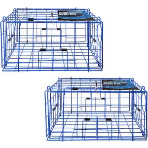 Pacific Folding Crab Trap Pot Vinyl Coated Steel Wire 24''x24''x12'' 2 Pcs for Dungeness
