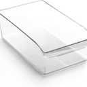 BINO | Plastic Storage Bins, X-Large | THE CURVE COLLECTION | Multi-Use Organizer Bins | Built-In Handle | BPA-Free | Pantry Organization | Home Organization | Fridge and Freezer Organizer, 1 Pack