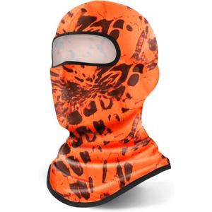 YESLIFE Balaclava Ski Mask for Men, Summer Face Mask for Motorcycle Helmets, Dirt Bike Accessories Neck Gaiter, Bandanas (Orange) 1'x9"