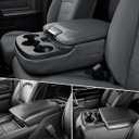 JOYTUTUS Center Console Cover Compatible with 2013-2018 Ram 1500 & 2013-2026 Ram 2500/3500/1500 Classic Model Jump Seat Console, Leather Arm Rest Covering for Car, Durable Middle Console Cover, Gray