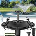 POPOSOAP Floating Pond Fountain With LED Lights, Pond Fountain Aerator Complete Kit with 1600GPH Water Pump 50FT Power Cord, 3 Spray Styles for Ponds, Pool, Lakes & Water Gardens P155, Size: Up to 4200 Gallons