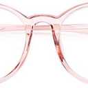 Gaoye Blue Light Blocking Glasses, Retro Round Eyewear Frame Anti Eyestrain Computer Glasses for Women Men - GY1688 (Pink Frame/Transparent Lens)